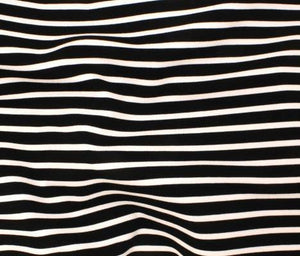 Luxe Ponte Stripe | Black + White Stripe - Fabric + Flow Textile Co.