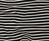 Luxe Ponte Stripe | Black + White Stripe - Fabric + Flow Textile Co.