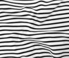 Luxe Ponte Stripe | White + Black Stripe - Fabric + Flow Textile Co.