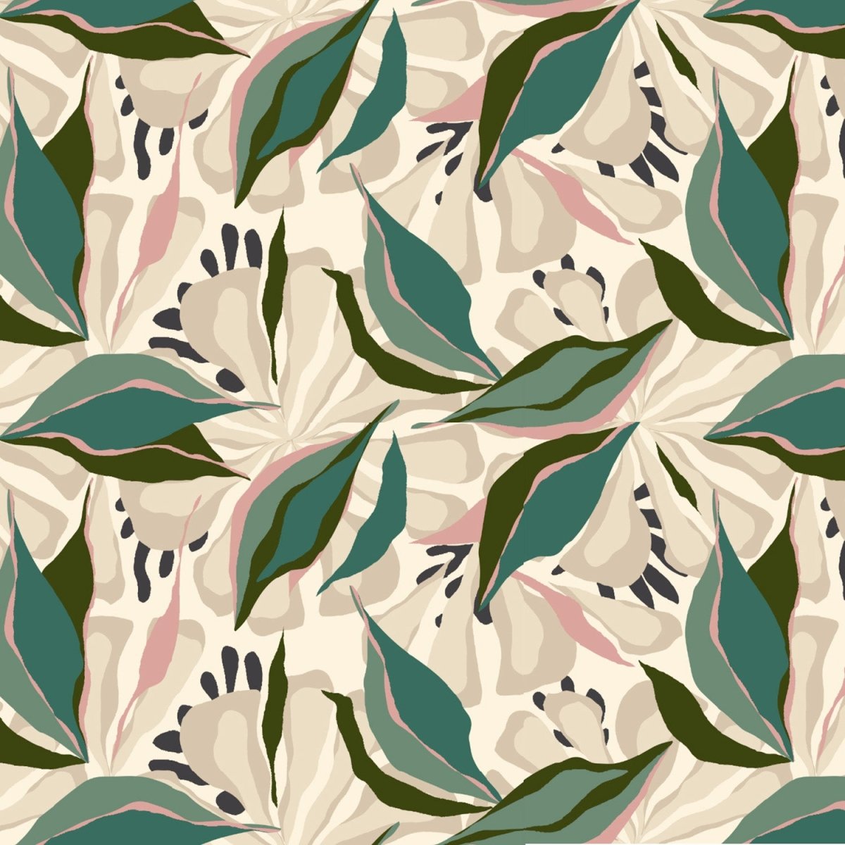 Rayon Challis | Flora + Fauna | Remnant - 3m Piece - Fabric + Flow Textile Co.