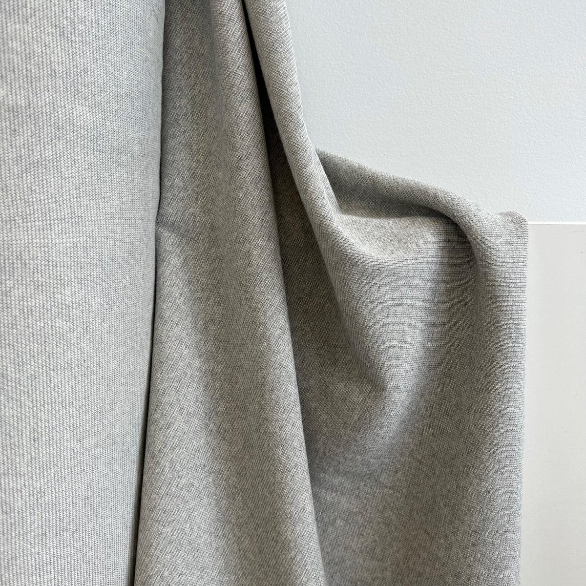 Ribbed Knit | Cotton - Heather Grey - Fabric + Flow Textile Co.