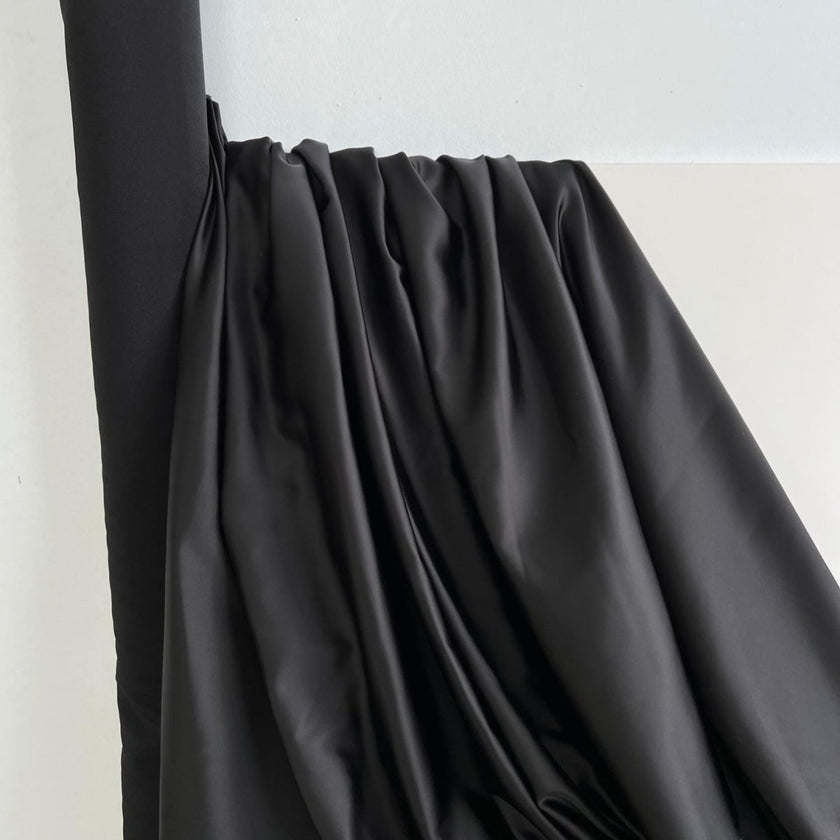 Satin | Black - Fabric + Flow Textile Co.