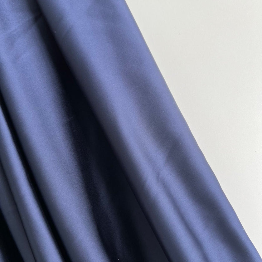 Satin | Navy - Fabric + Flow Textile Co.
