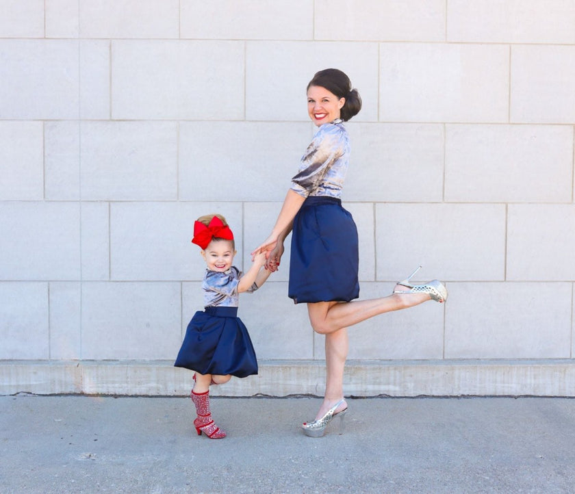 Satin | Navy - Fabric + Flow Textile Co.