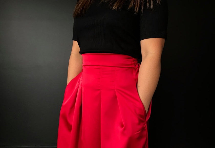 Satin | Red - Fabric + Flow Textile Co.