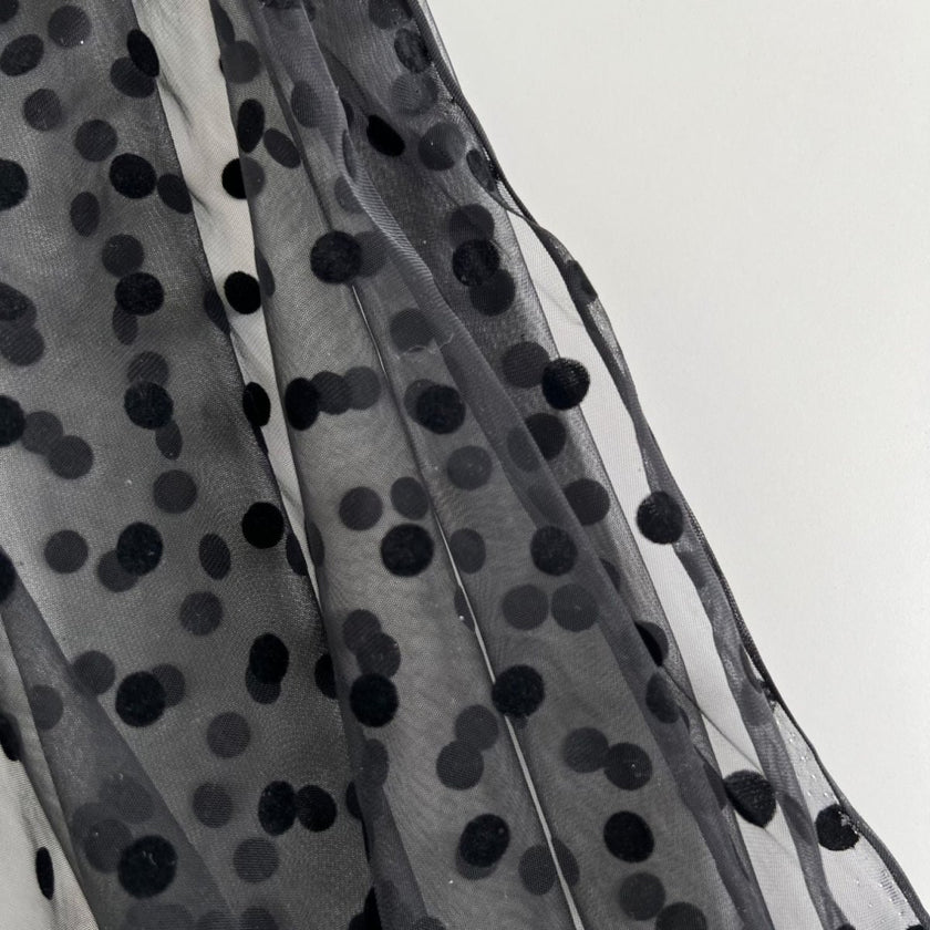 Sheer | Black Dot - Fabric + Flow Textile Co.
