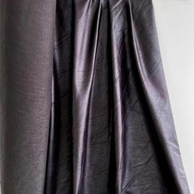Sueded Faux Leather | Black - Fabric + Flow Textile Co.