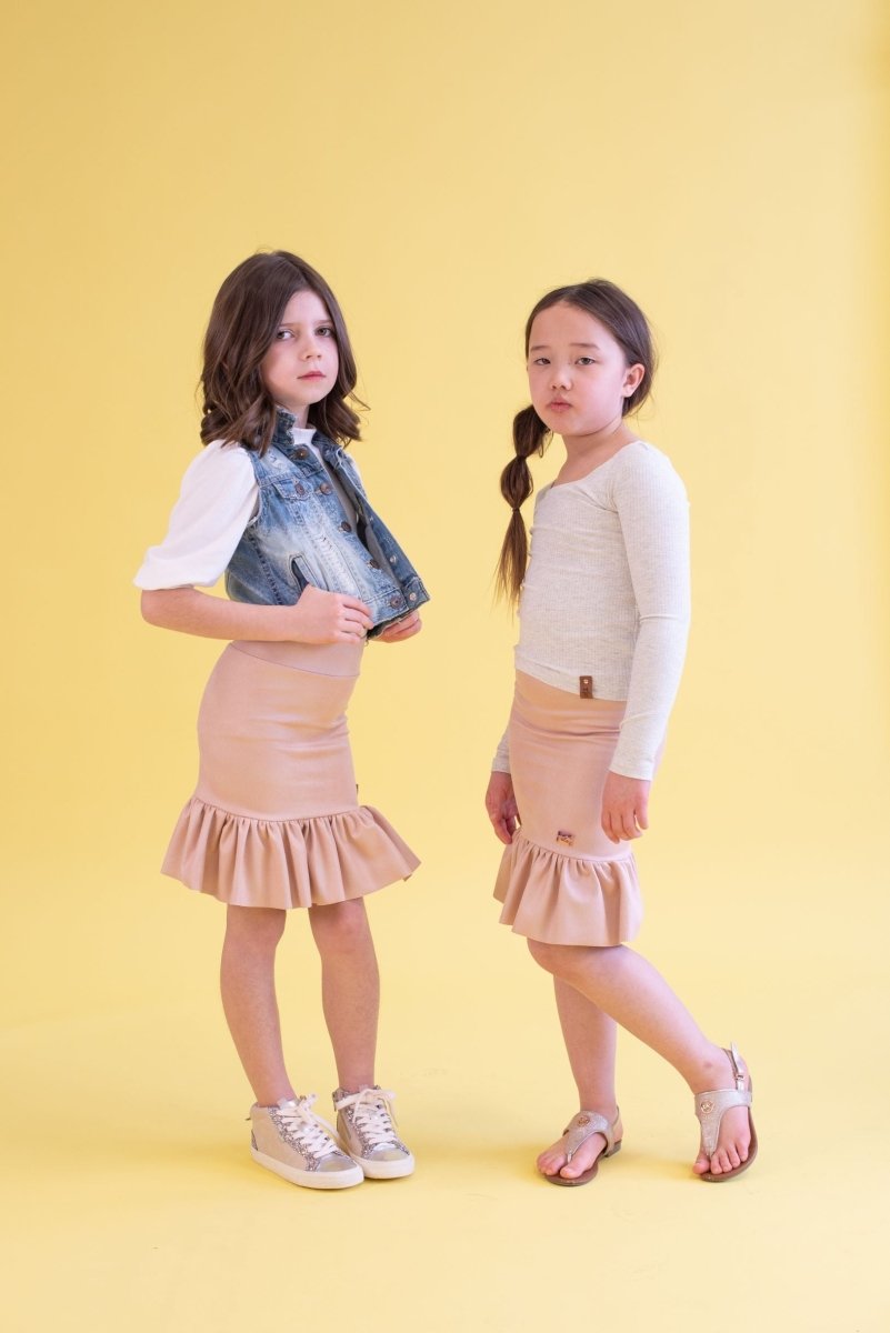 Sueded Faux Leather | Black - Fabric + Flow Textile Co.