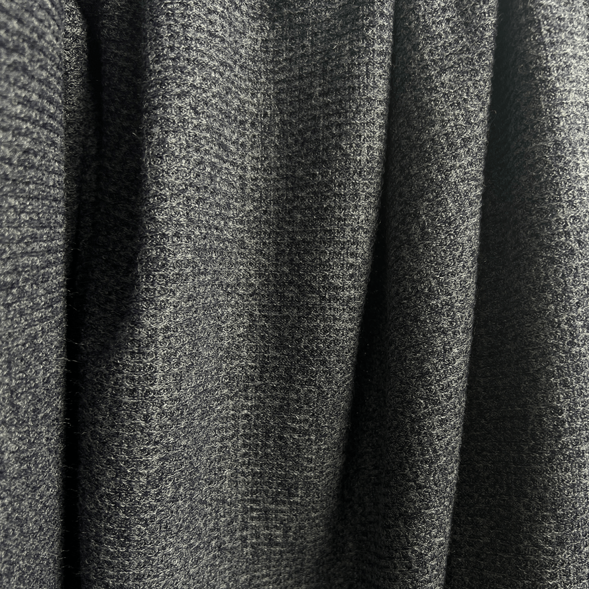 Sweater Knit | Waffle - Charcoal Melange - Fabric + Flow Textile Co.