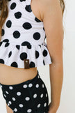 Swim Basic Dots | Black Polka Dots - Fabric + Flow Textile Co.