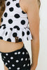 Swim Basic Dots | Black Polka Dots - Fabric + Flow Textile Co.