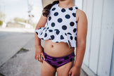 Swim Basic Dots | Blackberry Polka Dots - Fabric + Flow Textile Co.