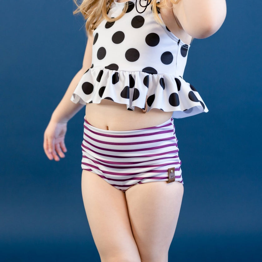 Swim Basic Dots | White Polka Dot - Fabric + Flow Textile Co.