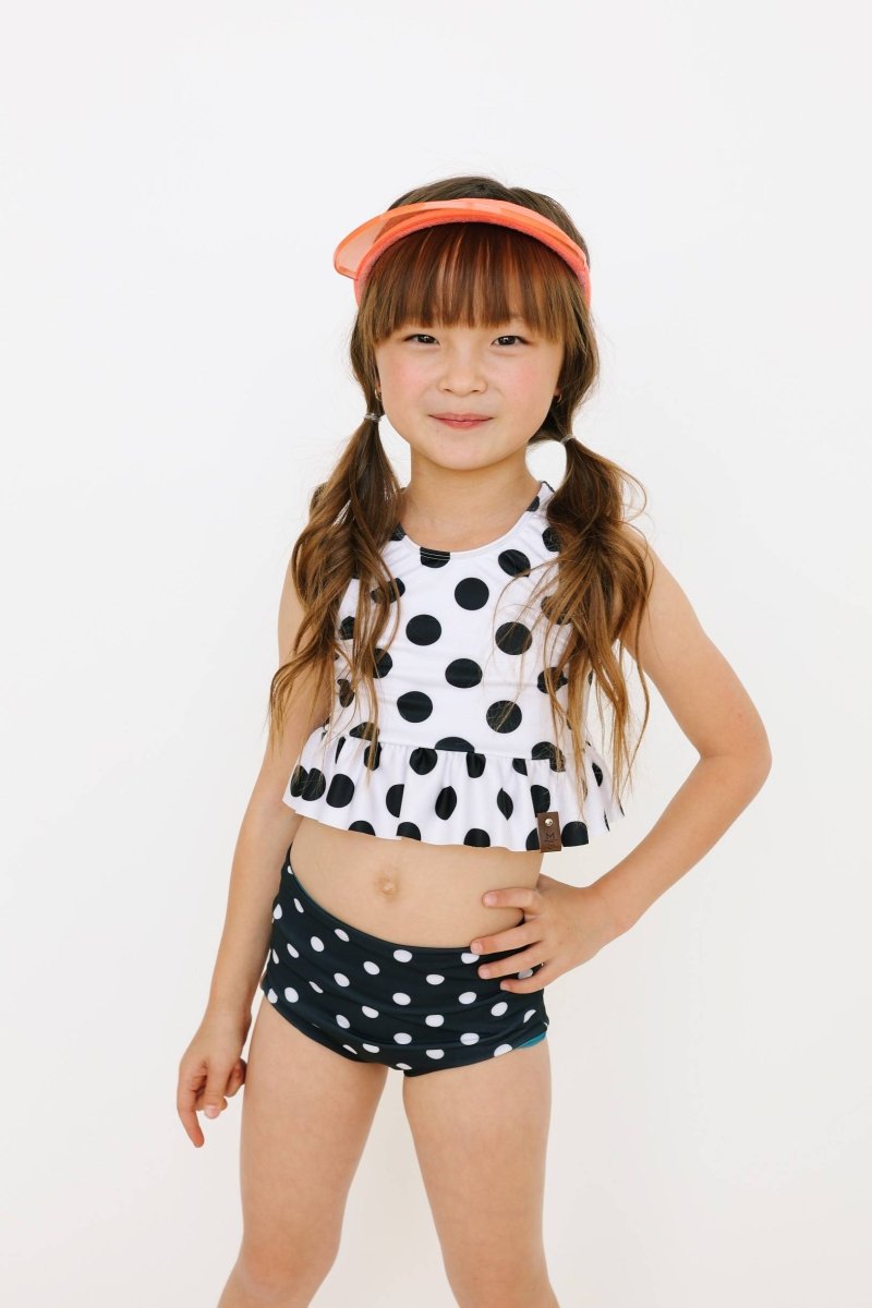 Swim Basic Dots | White Polka Dot - Fabric + Flow Textile Co.