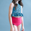 Swim Basic Solid | Electric Coral - Fabric + Flow Textile Co.
