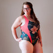Swim Basic Solid | Electric Coral - Fabric + Flow Textile Co.