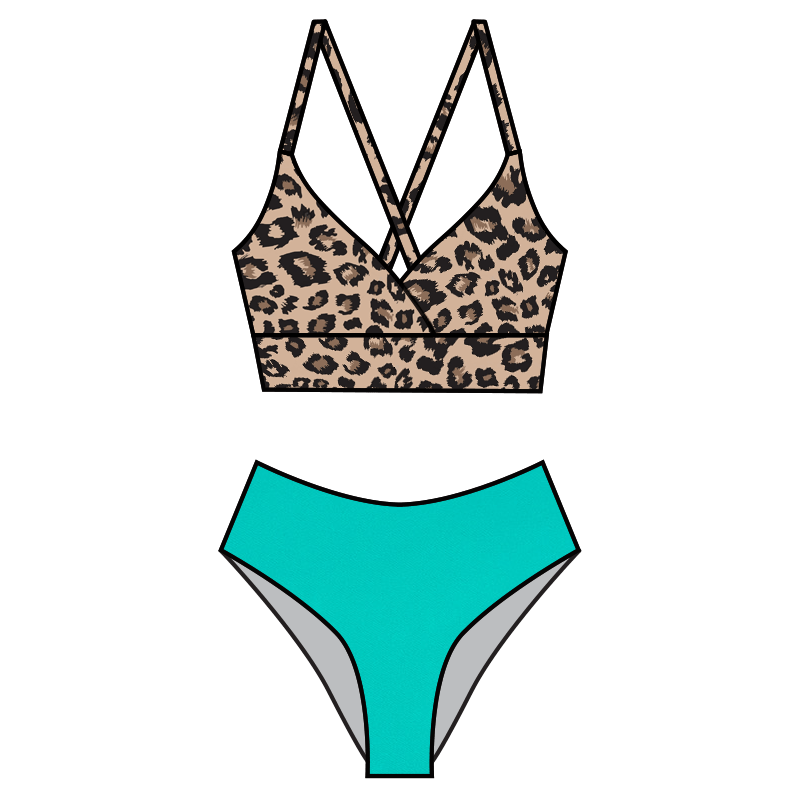 Swim Basic Solid | Teal - Fabric + Flow Textile Co.