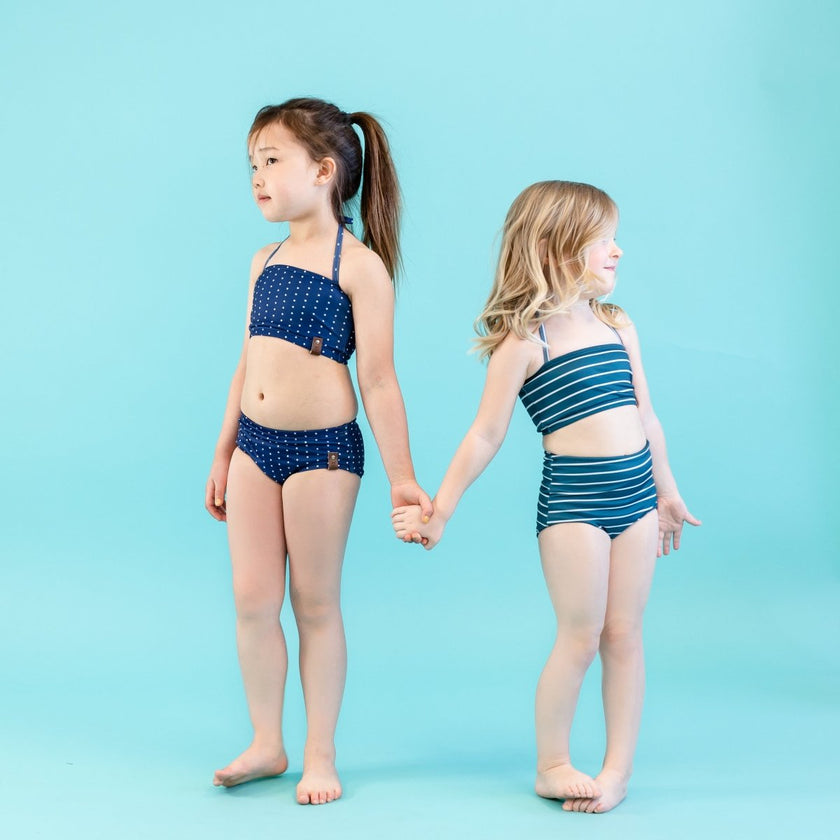 Swim Basic Stripes | Aruba Teal Stripe - Fabric + Flow Textile Co.