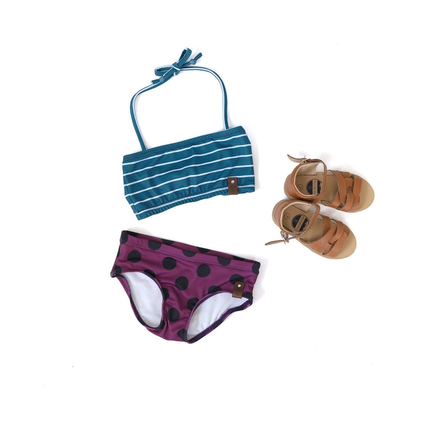 Swim Basic Stripes | Aruba Teal Stripe - Fabric + Flow Textile Co.