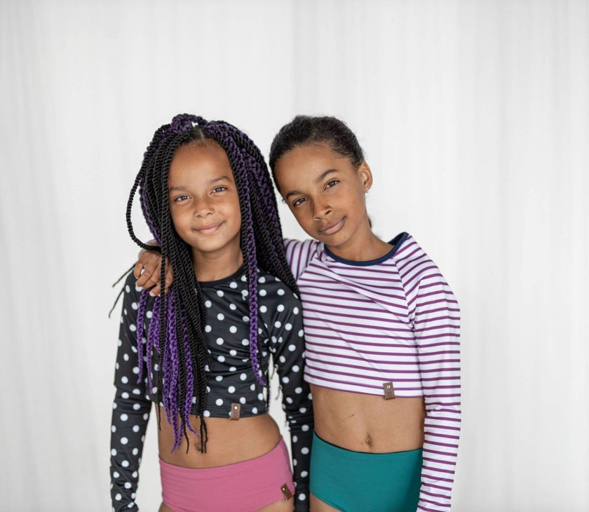 Swim Basic Stripes | Berry Stripe - Fabric + Flow Textile Co.