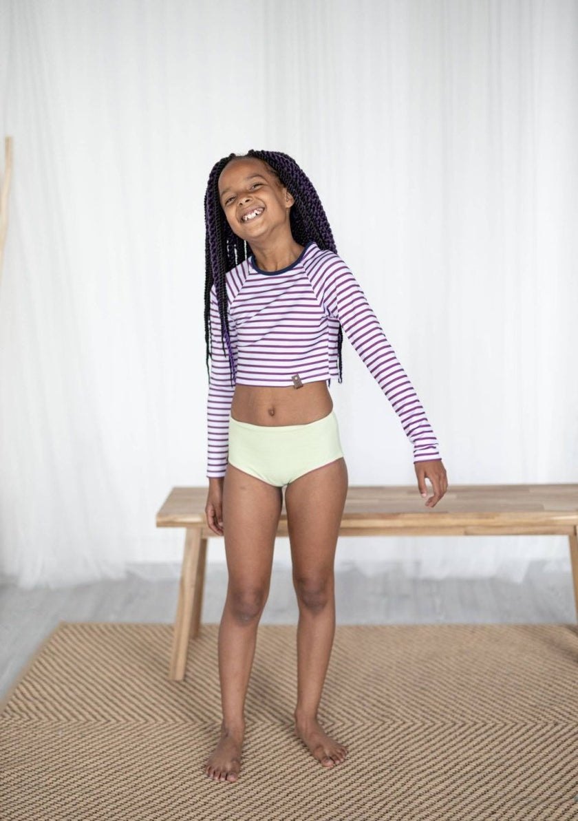 Swim Basic Stripes | Berry Stripe - Fabric + Flow Textile Co.