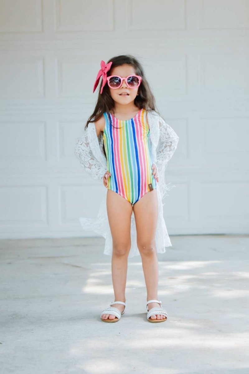 Swim Basic Stripes | Rainbow Stripe - Fabric + Flow Textile Co.
