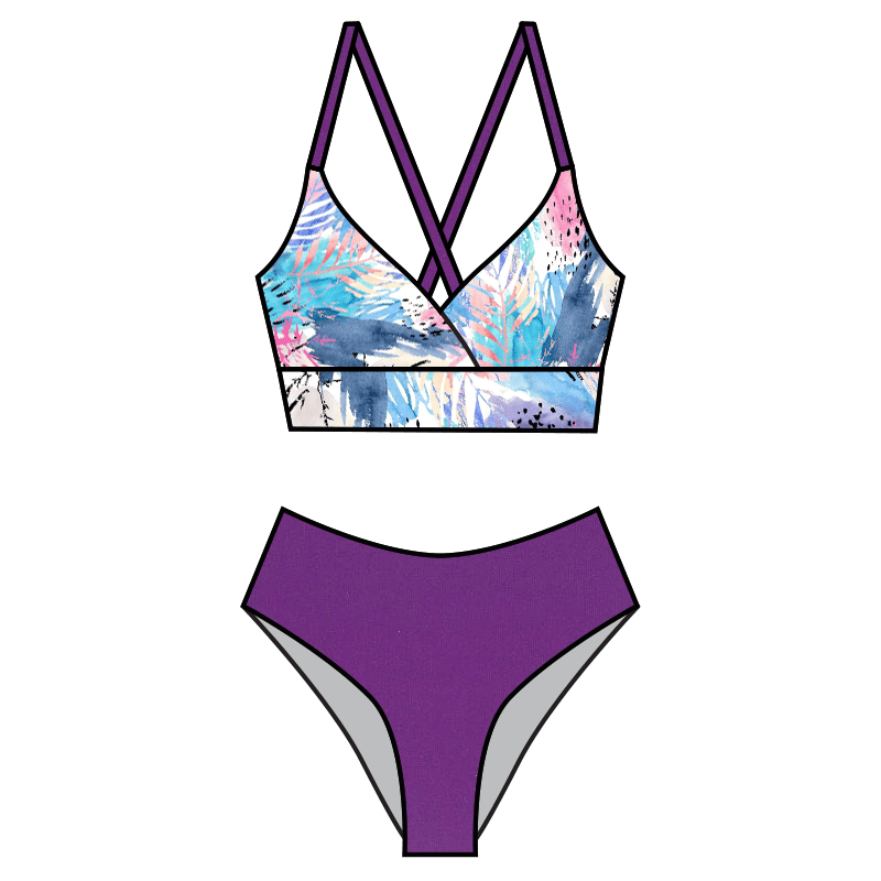 Swim Kit | Breezy Isle + Purple - Fabric + Flow Textile Co.