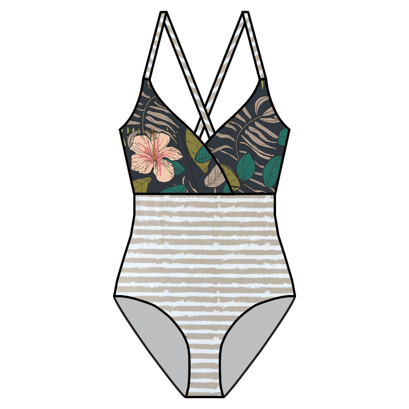 Swim Kit | Exotic Beauty + Beach Stripe - Fabric + Flow Textile Co.