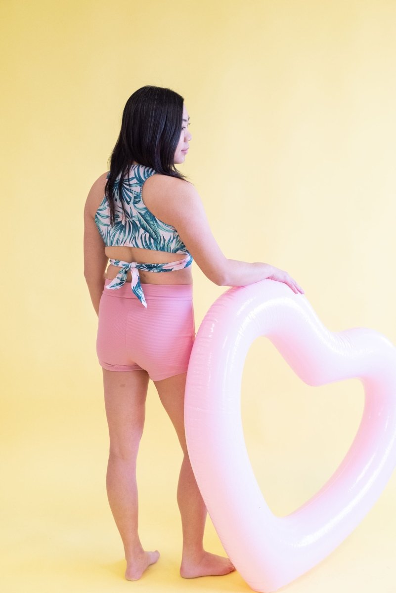 Swim Kit | Hibiscus Palm + Peony Pink - Fabric + Flow Textile Co.
