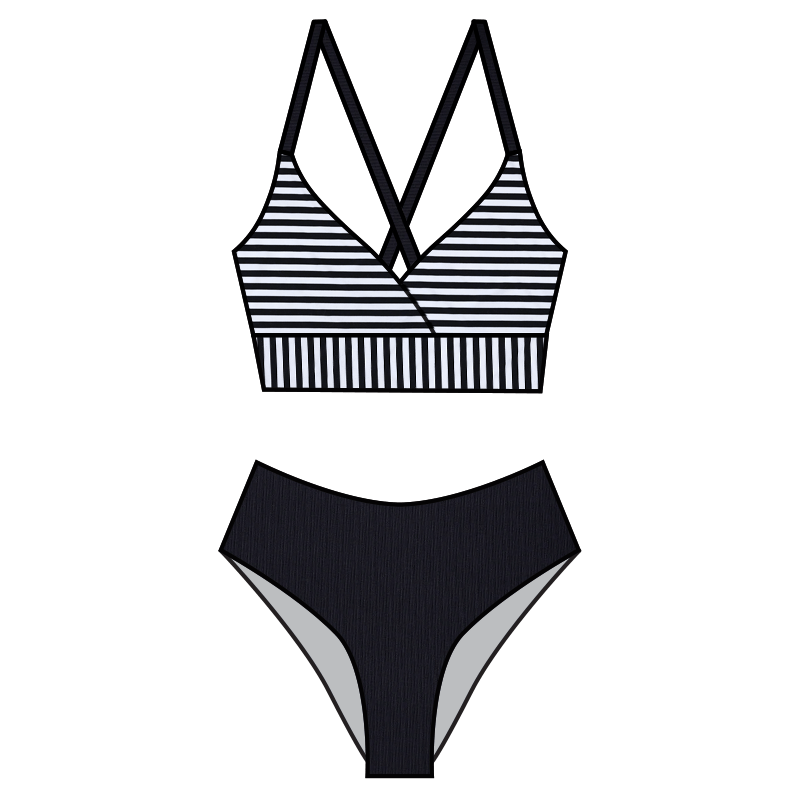 Swim Kit | Monochrome Stripe - Fabric + Flow Textile Co.