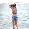 Swim Kit | Pink Palm + Mini Stripes - Fabric + Flow Textile Co.