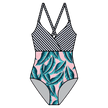 Swim Kit | Pink Palm + Mini Stripes - Fabric + Flow Textile Co.