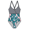 Swim Kit | Pink Palm + Mini Stripes - Fabric + Flow Textile Co.