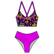 Swim Kit | Rainbow Snake + Electric Purple - Fabric + Flow Textile Co.