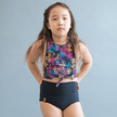 Swim Kit | Rainbow Snake + Inkwell Black Rib - Fabric + Flow Textile Co.