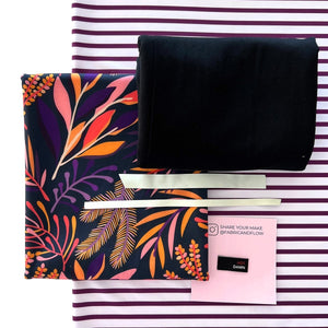 Swim Kit | Royal Botanical + Berry Stripe - Fabric + Flow Textile Co.