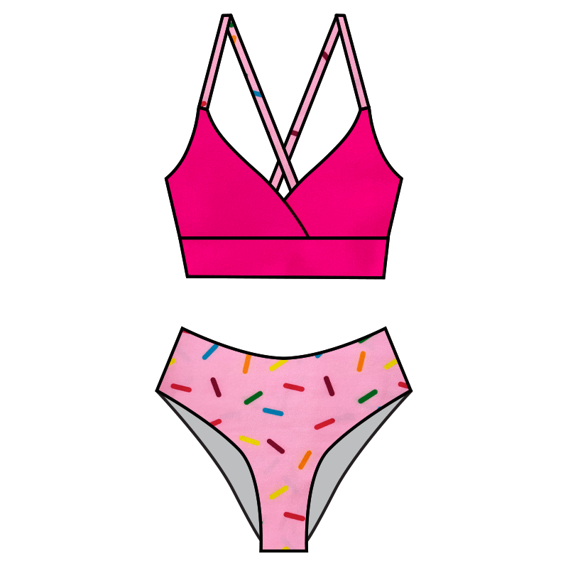 Swim Kit | Sprinkle + Hot Pink - Fabric + Flow Textile Co.