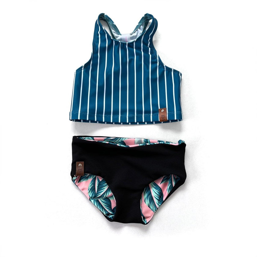 Swim Kit | Viva Los Cabos + Aruba Teal Stripe - Fabric + Flow Textile Co.