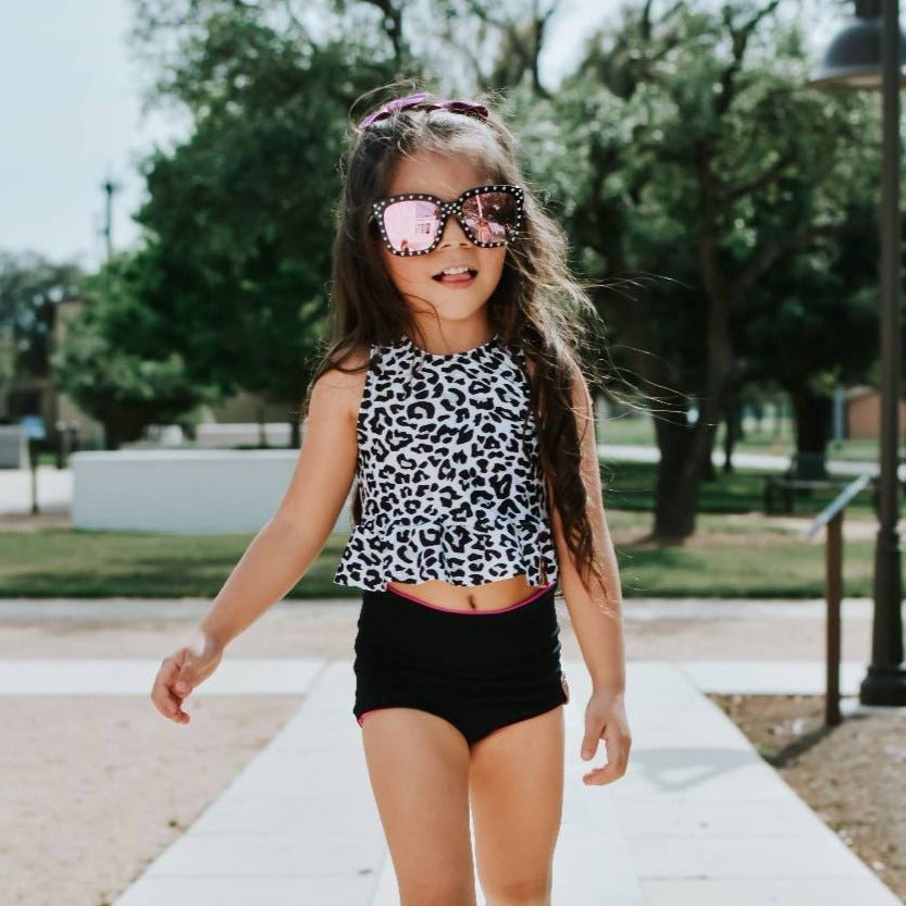 Swim Print | Grey Leopard - Fabric + Flow Textile Co.