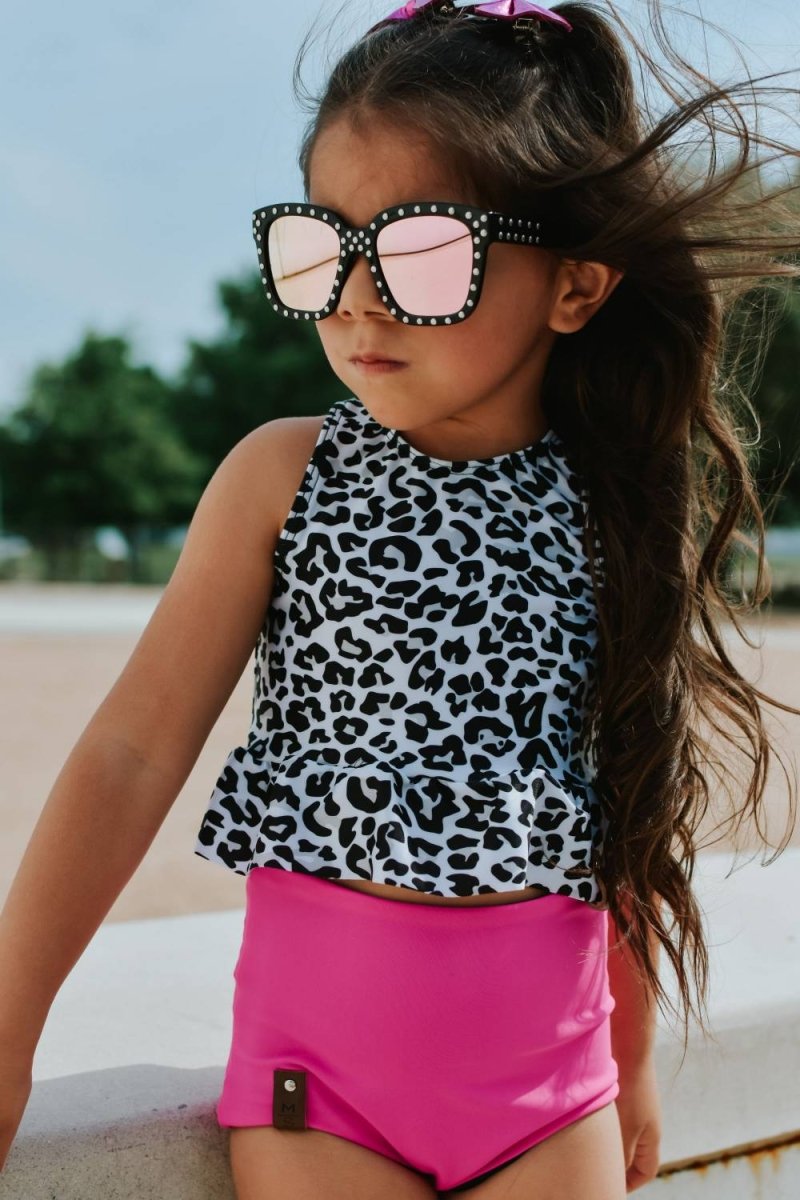 Swim Print | Grey Leopard - Fabric + Flow Textile Co.