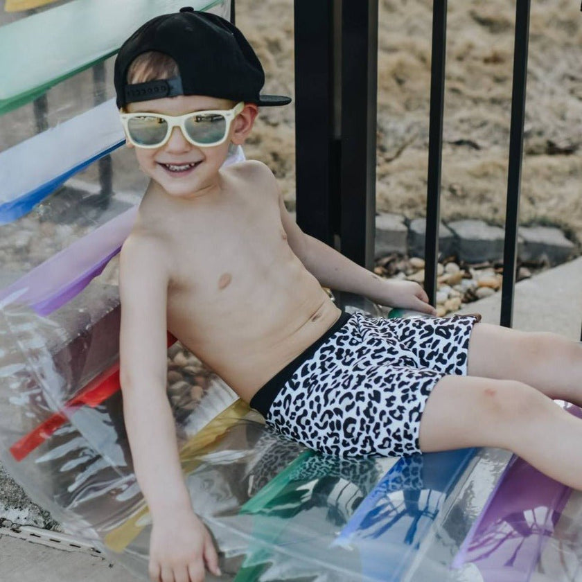 Swim Print | Grey Leopard - Fabric + Flow Textile Co.