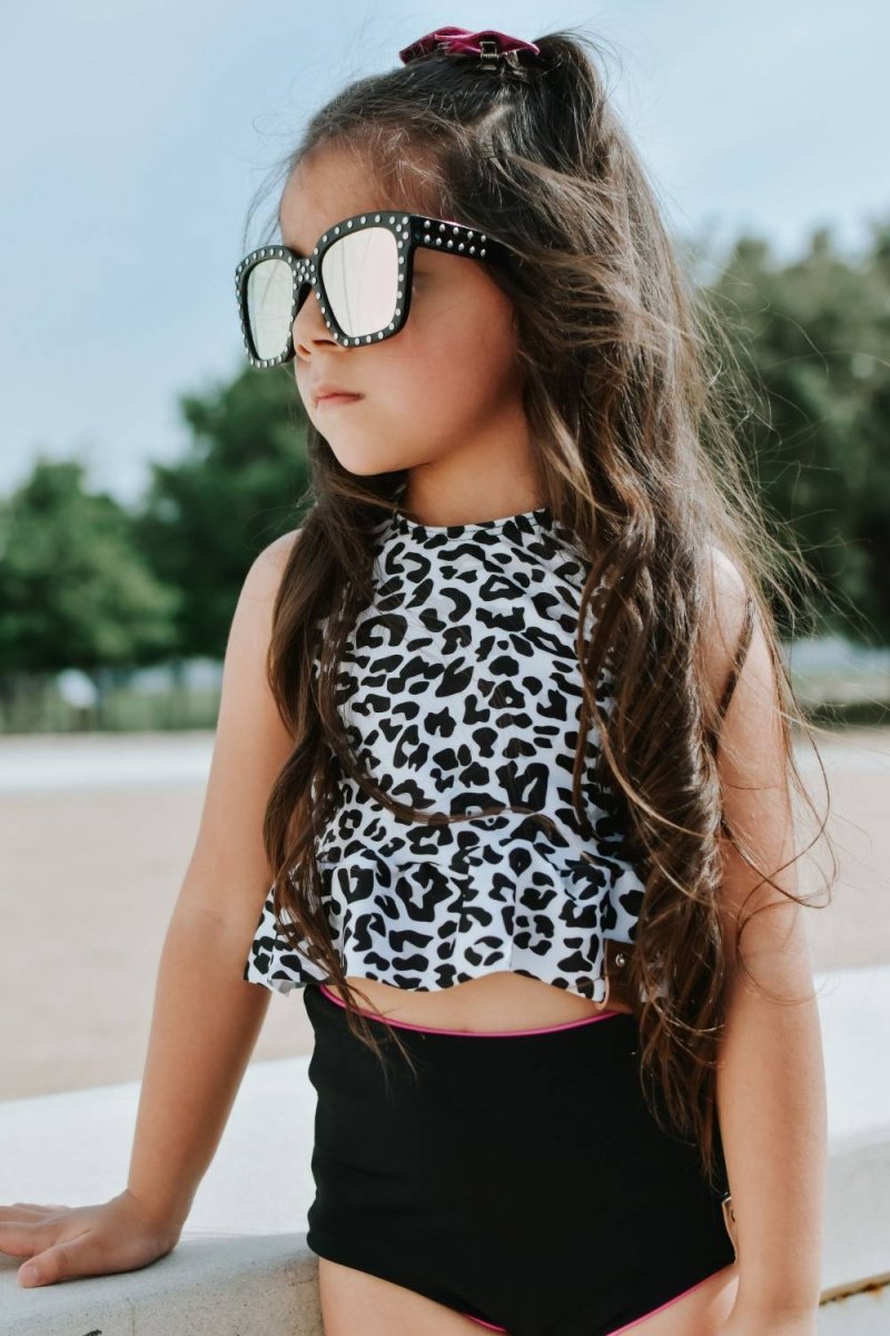 Swim Print | Grey Leopard - Fabric + Flow Textile Co.