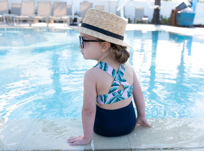 Swim Print | Pink Palms - Fabric + Flow Textile Co.