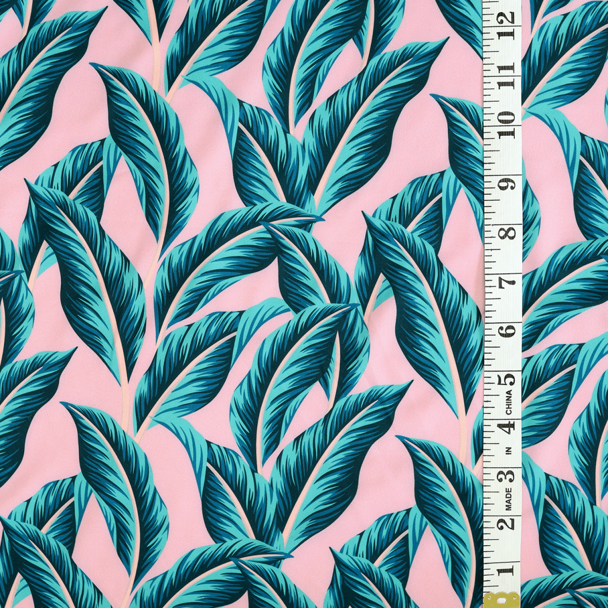 Swim Print | Pink Palms - Fabric + Flow Textile Co.