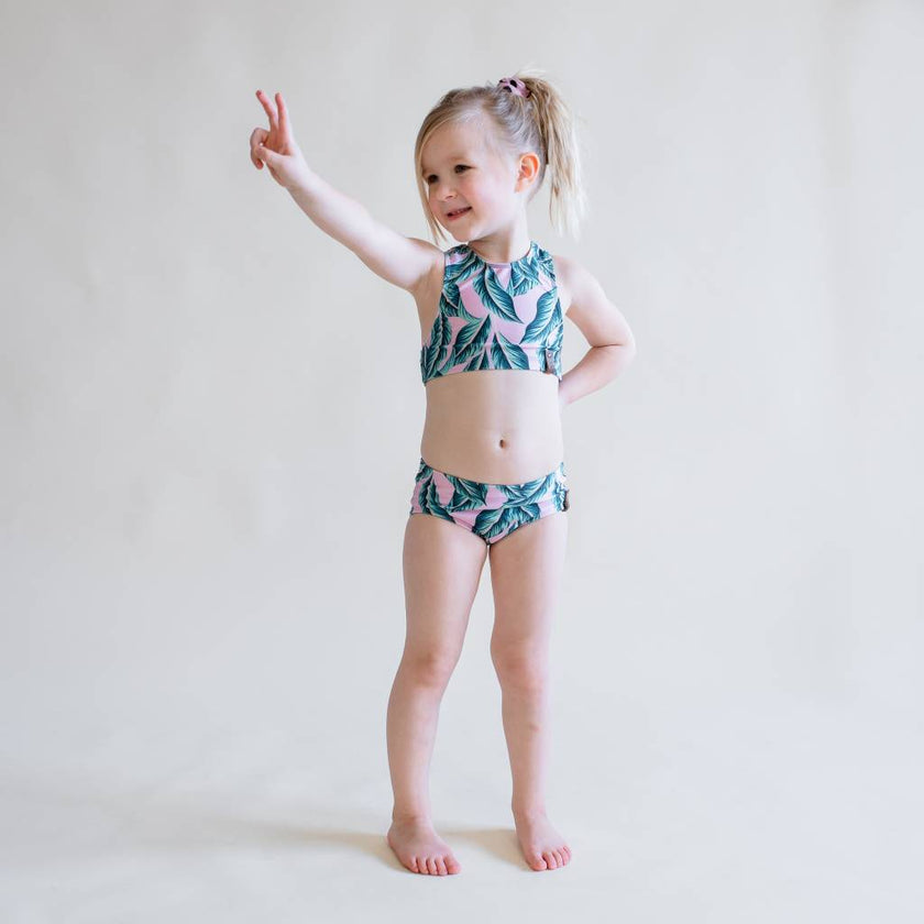 Swim Print | Pink Palms - Fabric + Flow Textile Co.