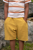 Woven | Viscose + Linen - Mustard - Fabric + Flow Textile Co.