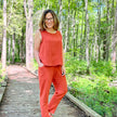 Woven | Viscose + Linen - Rust - Fabric + Flow Textile Co.