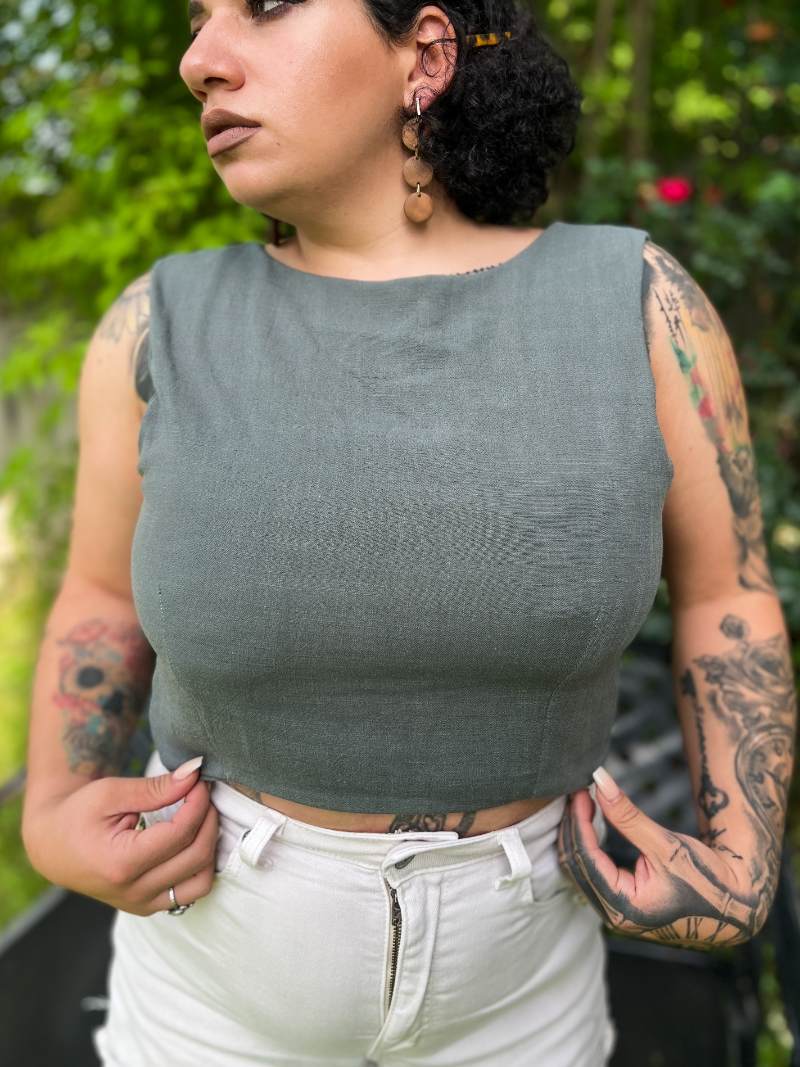 Woven | Viscose + Linen - Sage - Fabric + Flow Textile Co.