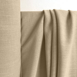 Woven | Viscose + Linen - Sand - Fabric + Flow Textile Co.