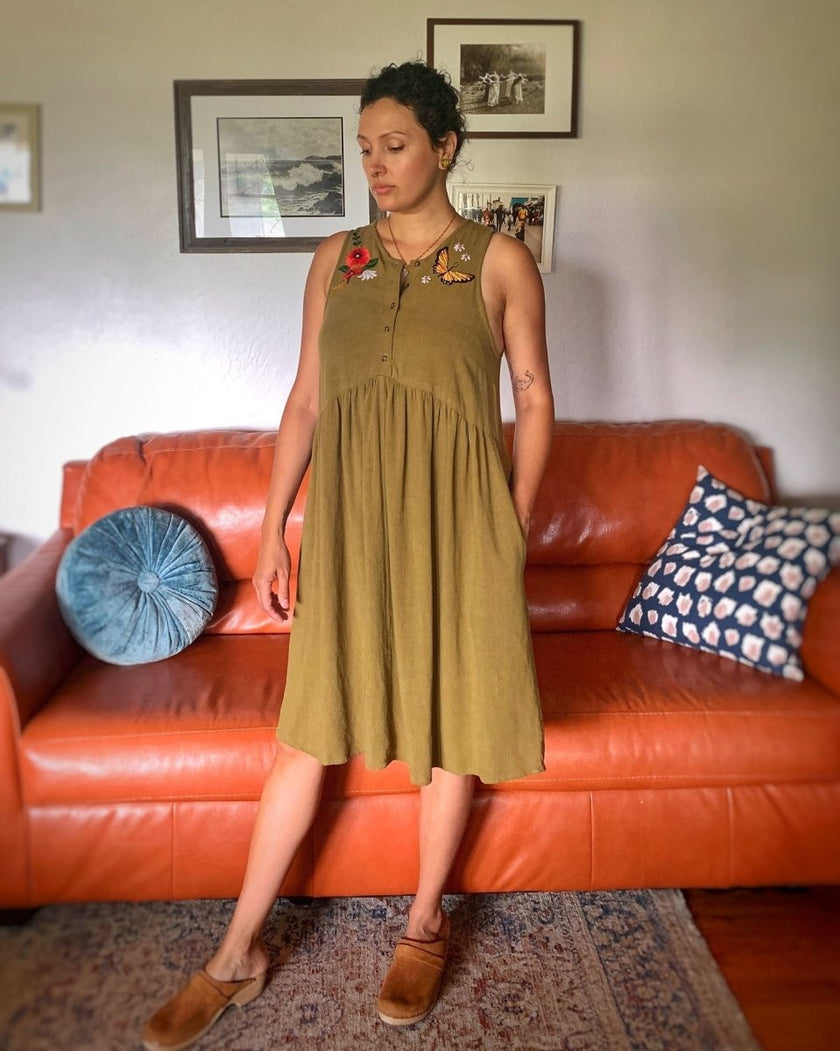 Woven | Viscose + Linen - Seaweed - Fabric + Flow Textile Co.